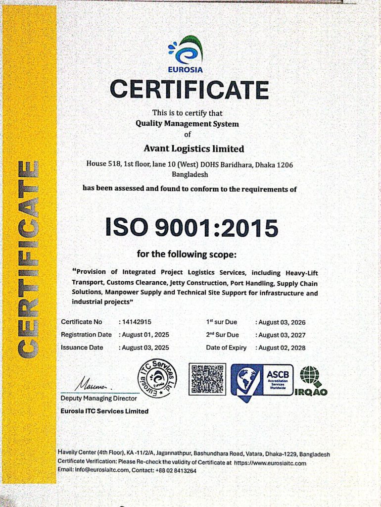 ISO 9001:2015 Certificate